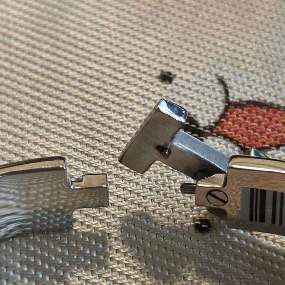 Hermès Silver and Black Click Bracelet Hermès - Picture 3 of 8